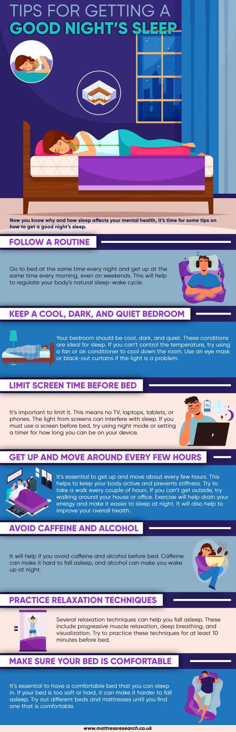 Tips for getting a good nights sleep scaled