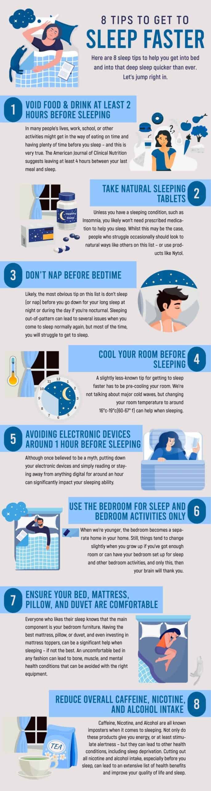 8 Tips to get to Sleep Faster